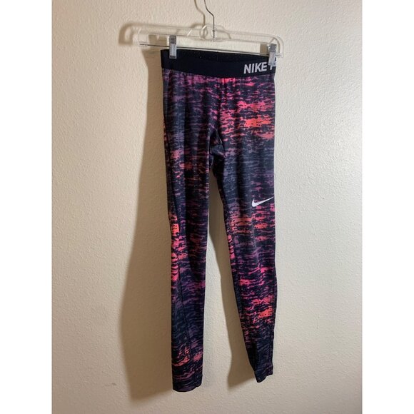 Nike Pro Dri-fit Ankle Length Athletic Leggings Womens Size XS Purple K7 - Picture 1 of 6